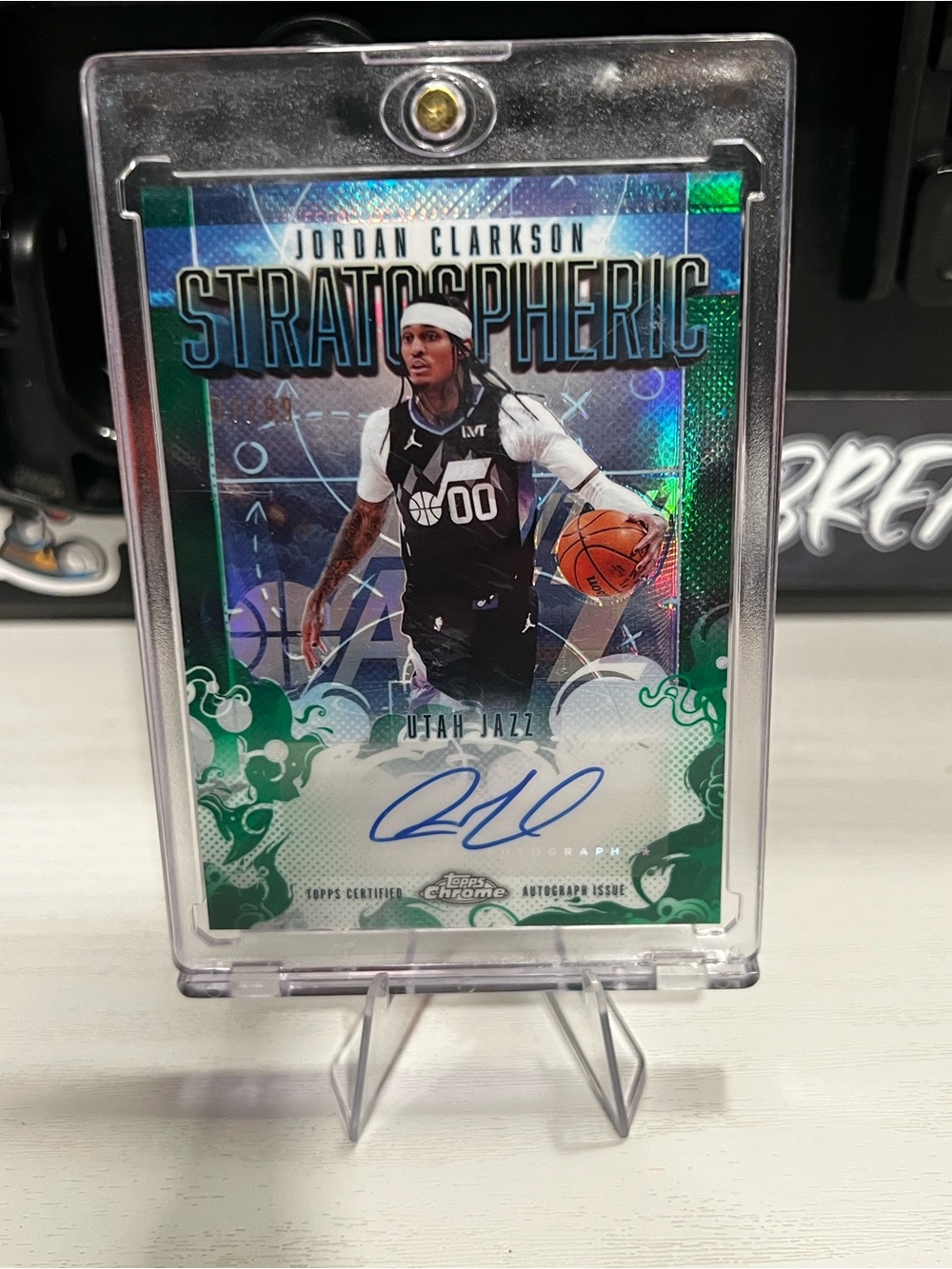 NBA champion Jordan Clarkson /99 auto card